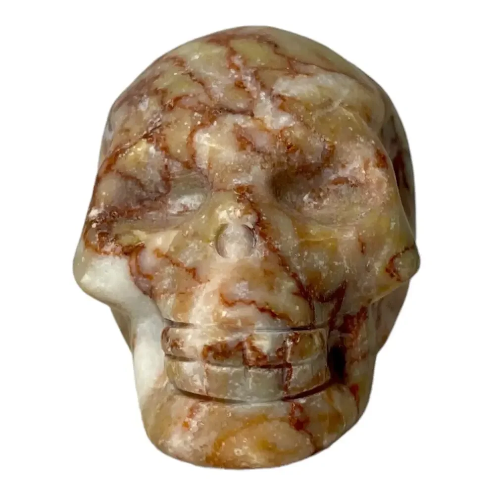Red Network Vein Jasper Small Skull
